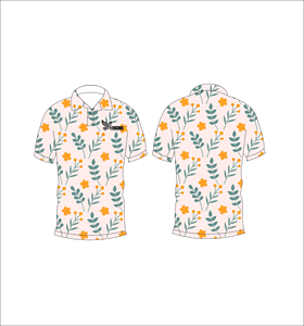 เสื้อโปโลลายดอกไม้แบบกำหนดเอง ซับเหงื่อ แห้งเร็ว แขนสั้น สวมใส่สบาย เหมาะสำหรับกอล์ฟ แฟชั่นฤดูร้อน - Product Image 5