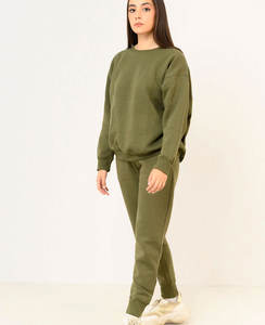 Chándal de calidad superior para mujer, conjuntos de chándal, conjunto de Jogger informal de 2 piezas, conjuntos de mujer personalizados de lana para mujer - Product Image 4