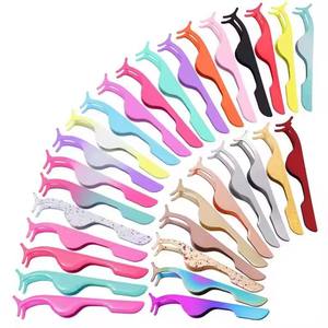 Pince à épiler en acier inoxydable pour faux cils, outils de maquillage pour cils, recourbe-cils auxiliaire, cils en vison, manucure - Product Image 5