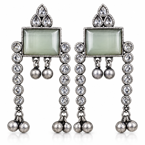 Proveedor Confiable, Pendientes Colgantes Bohemios de Latón Oxidado Plateado, Diseño Clásico de Ancla con Circonita, para Mujer, Aniversario - Product Image 5