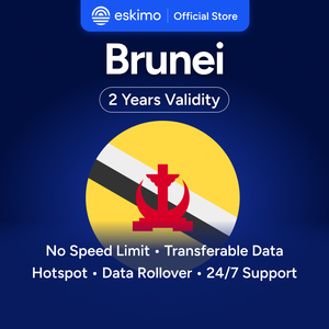 Tarjeta SIM Electrónica (ESIM) Eskimo Travel Brunei de 10 GB, Datos de Alta Velocidad 4G/5G, Sin Necesidad de SIM Física, Validez de 2 Años, Modelo con Portabilidad de Datos Ilimitada - Product Image 1