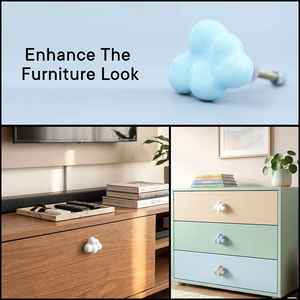 Wholesale Handmade <b>Ceramic</b> Cloud <b>Knobs</b> Pastel Drawer Cabinet Door Pulls Kids Nursery Furniture Decorative Handles - Product Image 6