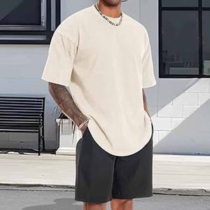 Camiseta de hombre con cuello redondo, diseño moderno, corte ajustado, camisetas sólidas para hombre, camisetas de manga corta para hombre, subidas por Dress Sports - Product Image 4