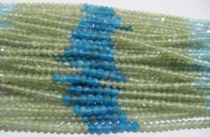 Perles facettées rondes en apatite naturelle multi-couleurs de 3 mm, vendues par brin de 13 pouces de long - Product Image 2