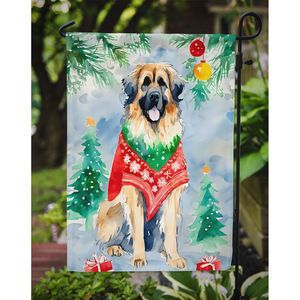 Leonberger Christmas Multicolor Garden <b>Flag</b> Decorative Mailbox <b>Flag</b> for Patio Artwork for Yard Flower Beds Garden Size - Product Image 3