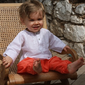 Vêtements d'été en coton smocké pour fille, tenue décontractée, pour femme, Mini Frock, rose, avec jolie broderie de bourgeon de rose - Product Image 4