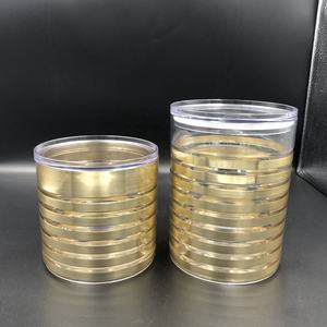 Lata de almacenamiento de plástico acrílico metálico hermético - Product Image 4