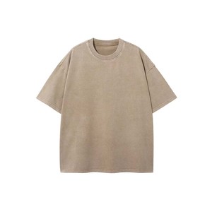 Camiseta de Cuello Alto de Manga Corta Azul Rey para Hombre, 100% Algodón, Secado Rápido, Corte Holgado, Tejido de Punto Sólido Formal - Product Image 5
