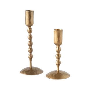 Porte-bougie décoratif en aluminium poli doré en forme de pomme de pin pour décoration d'événements, pour la mise en scène de mariages, pour offrir en cadeau - Product Image 2