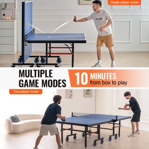 Tavolo da Ping Pong Professionale Portatile in MDF per Interni, Pieghevole e Montabile Rapidamente, Design Elegante e Mobile - Product Image 4