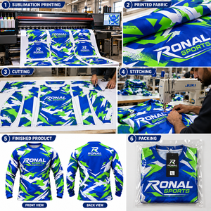 Maillot de cyclisme VTT unisexe pour garçons et adultes, grande taille, manches longues, respirant, séchage rapide, impression par sublimation personnalisée sur le devant - Product Image 5