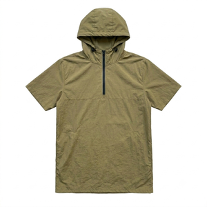 Conjunto Deportivo Personalizado de Nylon, Chaqueta Cortavientos con Cremallera y Pantalones Cortos para Hombre, Ligero, Transpirable y Liso - Product Image 2