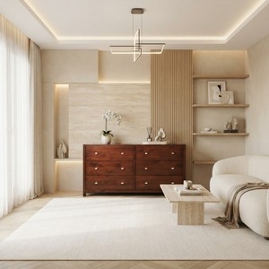ตู้ลิ้นชักไม้สนสไตล์ญี่ปุ่น 6 ชั้น พร้อมที่เก็บของสำหรับห้องนอน - Product Image 2