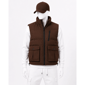 <b>Men's</b> Outdoor Quilted Puffer Vest <b>Warm</b> Lightweight Sleeveless <b>Jacket</b> for Hiking Camping and Travel - Product Image 4