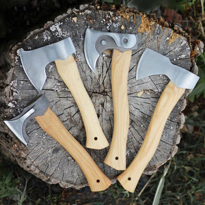 Small Size Hand <b>Axe</b> With Durable Steel Head And Natural Wooden Handle For Hiking Bushcraft And Wood Preparation - Product Image 1