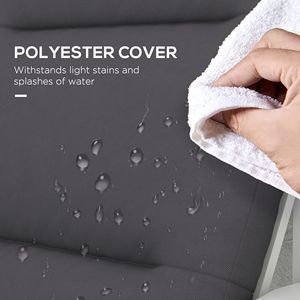 Juego de Cojines Grises para Silla Adirondack con Lazos, Cojines para Exteriores para Soporte de Asiento y Espalda - Product Image 5