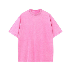 Camisetas Vintage Personalizadas al por Mayor, Lisas, de 230 g/m², con Lavado Ácido, Camisetas Extra Grandes, Camisetas de Algodón Grueso con Lavado Ácido para Hombre - Product Image 5