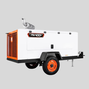 Compresseur d'air diesel portable 400 450 600 CFM, moteur, vente en gros, fabricant OEM pour la construction et l'exploitation minière - Product Image 1
