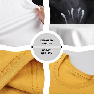 Camiseta de Manga Corta Casual con Cuello Redondo, 100% Algodón, 220g, Tejido de Punto, con Detalle de Letra y Transpirable, Precio de Fábrica OEM, Pakistán - Product Image 6