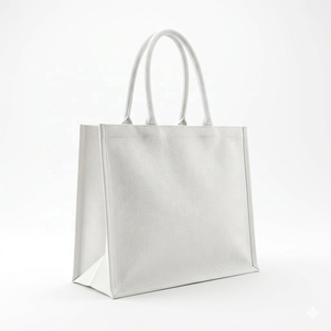 Bolsa de Compras Ecológica Biodegradable de Juco con Asas Reforzadas, Bolsa de Supermercado Reutilizable para Promoción Minorista y Uso Diario - Product Image 1