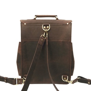 Full Grain Leather Handmade Men <b>Women</b> Travel <b>Backpack</b> Leather Wholesale <b>Laptop</b> <b>Backpack</b> 17 Inch College Classic Vintage <b>Backpack</b> - Product Image 2