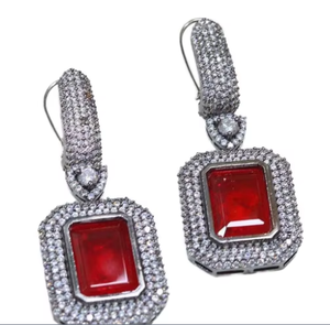 Elegantes pendientes de moda de calidad superior con piedras brillantes Busque accesorios de moda para fiestas con para mujeres y niñas - Product Image 2