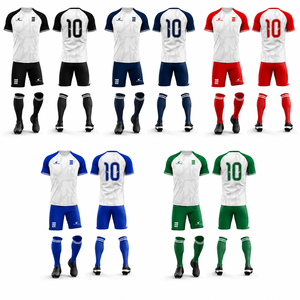 Conjunto de Camiseta de Fútbol Personalizada para Hombre, Color Negro y Verde Azulado, Sublimada, Manga Corta, Absorbe la Humedad, para Todas las Temporadas, Uniforme de Equipo para Adultos - Product Image 6