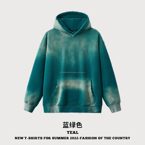 Sudadera con capucha Vintage Acid Wash Sun Faded, Sudadera de felpa francesa de algodón bordada personalizada para invierno - Product Image 5