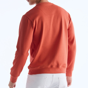Men's Casual Cotton Sweatshirts Solid Pattern 100% Cotton Winter Season <b>Thick</b> <b>Fleece</b> with Custom Logo Embroidery Wholesale - Product Image 2