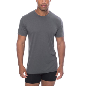 T-shirt en coton à manches courtes et col en V pour homme, couleur olive, coupe classique, style décontracté, respirant, jersey tricoté, couleur unie - Product Image 5