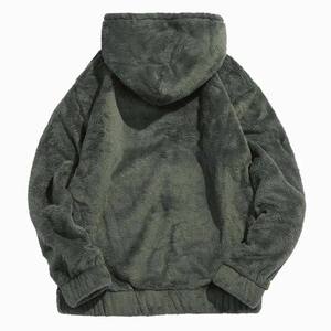 <b>mens</b> <b>sherpa</b> pullover <b>hoodie</b> with retro streetwear styling private label service for seasonal retail inventory - Product Image 3