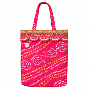 Cloth Handbag Pink Fabric Tote Bag for Women Daily Shopping Travel Carry <b>Gift</b> and Casual Market Use Purpose Shopping Tote - Product Image 1