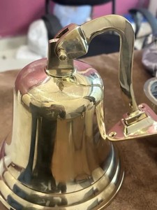 Polished Brass Ship Bell Wall Mount Outdoor Garden Ornament Weather Resistant Traditional Nautical Decor 8 Inch Diameter Marco - Product Image 2