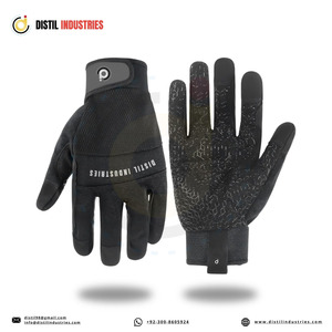 Gants de travail de sécurité pour mécaniciens résistants aux chocs et anti-vibrations en cuir véritable robustes pour les travaux sur les champs pétrolifères et les sports de plein air - Product Image 1