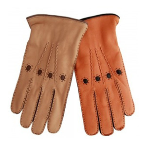 Gants tactiles en cuir véritable pour hommes, couleur noire, pour sport, conduite en plein air, moto, respirants, de haute qualité - Product Image 4