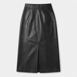 <b>Women's</b> Natural Waist Mid-Calf Pencil <b>Skirt</b> Panelled Vertical Seam Design Solid Pattern Durable Easy Care Winter Casual Wear - Product Image 2