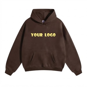 Sudadera con Capucha Extra Grande para Hombre, 100% Algodón, Forro Polar, Bolsillo Delantero, Estilo Casual, Estampado de Letras, Corte Regular, Otoño - Product Image 1
