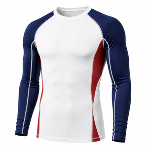 Wholesale Customized High Quality Breathable <b>Rash</b> <b>Guard</b> for <b>Men</b>-Spandex/Polyester Quick Dry Anti-UV ODM/OEM Service - Product Image 2