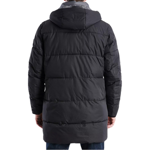 Vestes matelassées en duvet noires pour hommes grandes tailles personnalisées, vente en gros, vestes d'hiver en vrac - Product Image 1