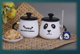 Panda Pattern Ceramic Coffee <b>Mug</b> <b>Large</b> Capacity Custom Logo Business Gift for Office and Promotion - Product Image 5