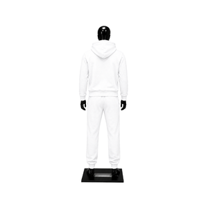 <b>White</b> <b>Mens</b> Tracksuit Custom Logo Full Zip Hoodie <b>Jogger</b> Pants Set Casual Streetwear Sportswear Two Piece Suit Wholesale OEM Fit - Product Image 2