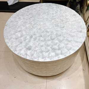 Mesa de Centro Moderna Tallada a Mano con Incrustaciones de Madreperla Ecológica, Mesa Redonda de Lujo con Forma Personalizada para Muebles de Sala de Estar - Product Image 6