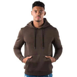 Sweat-shirt à capuche athlétique pour homme, séchage rapide, mélange de coton, brodé, coupe-vent, poche, écologique, OEM ODM - Product Image 5