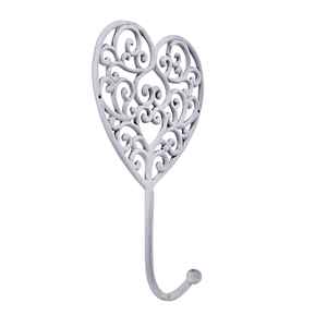 Nouveau design : crochet mural en fer vieilli en forme de cœur pour suspendre vêtements, organiseur mural, organiseur de clés, décoration, ou cadeau - Product Image 1