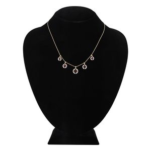 สร้อยคอจี้รูปดาวประดับเพชรสามเม็ดทองคำโรสโกลด์ 14K สุดหรู เครื่องประดับชั้นดีสำหรับผู้หญิง ของขวัญวันครบรอบแต่งงาน รุ่นใหม่ - Product Image 3