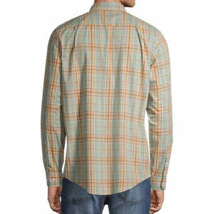 Men's Plaid Long Sleeve Casual <b>Shirt</b> Button Down <b>Collar</b> Full Sleeve Woven Fabric 100% Cotton Autumn Style - Product Image 2