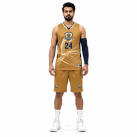 Ensemble d'uniformes de basketball personnalisés sublimés pour hommes, coupe professionnelle, 100 % polyester, maillot en mesh, OEM Sialkot Sportswear