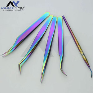 Ensemble de 5 pinces à épiler en acier inoxydable de qualité supérieure pour extensions de cils et épilation des sourcils, pour femmes et hommes - Product Image 2
