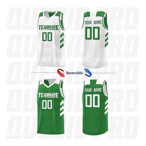 Maillot de basket-ball de qualité supérieure, respirant, en mesh sublimé, réversible, pour hommes - Product Image 2