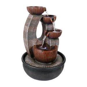 Fontana da Tavolo per Interni da 16,1 Pollici con Luci LED e Pompa, Elegante Fontana Decorativa Illuminata - Product Image 3